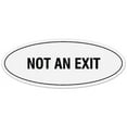 thumbnail image 1 of Signs ByLITA Oval Not An Exit Sign - Laser-Engraved Lettering | Durable ABS Plastic | Vibrant Colors | Powerful Foam Tape (White) - Small, 1 of 3