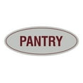 thumbnail image 1 of Signs ByLITA Oval Pantry Sign (Light Grey / Burgundy) - Small 2x5", 1 of 1