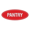 thumbnail image 1 of Signs ByLITA Oval Pantry Sign (Red) - Large 3.6x9", 1 of 1