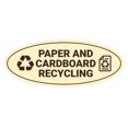 thumbnail image 1 of Signs ByLITA Oval Paper and cardboard recycling Sign - Laser-Engraved Lettering | Durable ABS Plastic | Vibrant Colors | Powerful Foam Tape (Ivory/Dark Brown) - Medium, 1 of 7