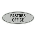 thumbnail image 1 of Signs ByLITA Oval Pastors Office Sign (Lt Gray) - Small 2x5", 1 of 1