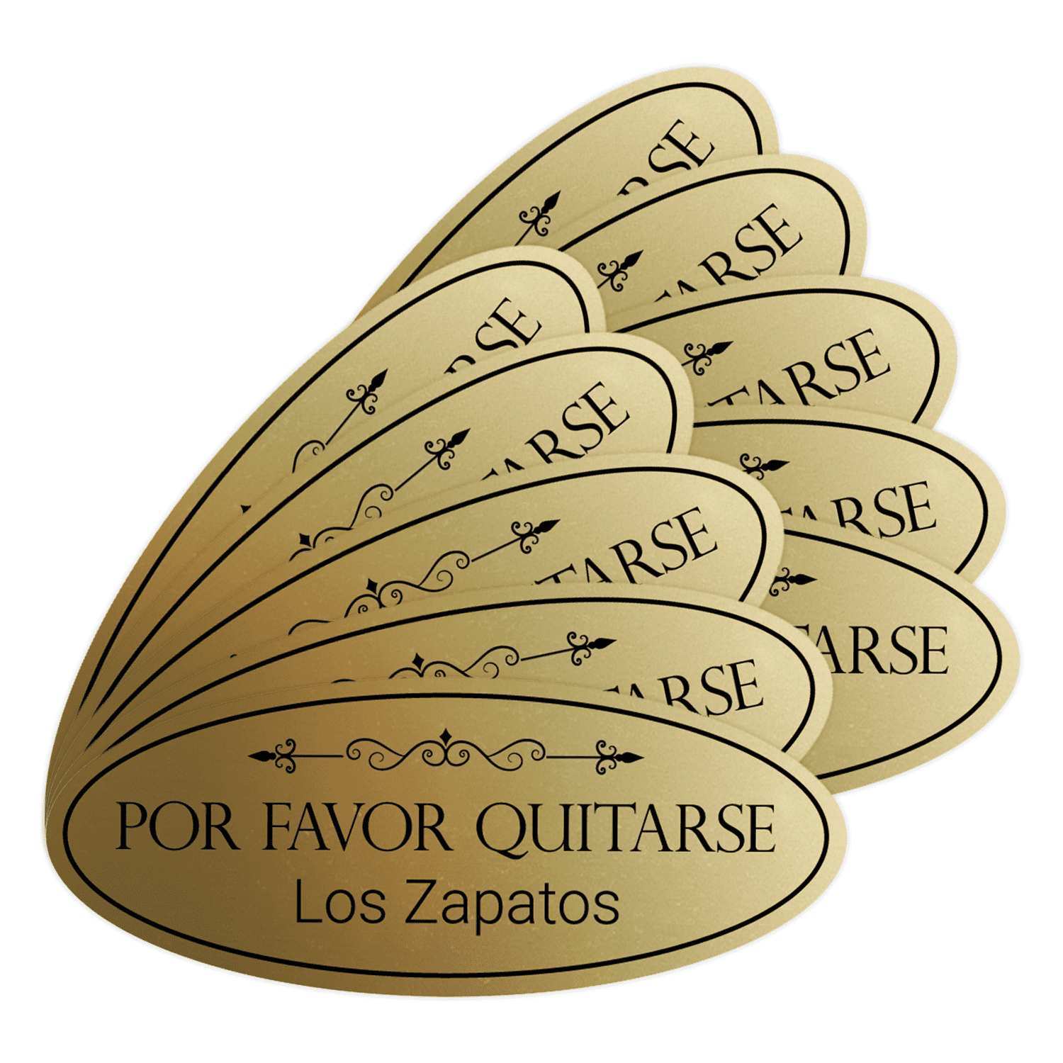 Signs ByLITA Oval Por Favor Quitarse Los Zapatos Thank You Sign ...