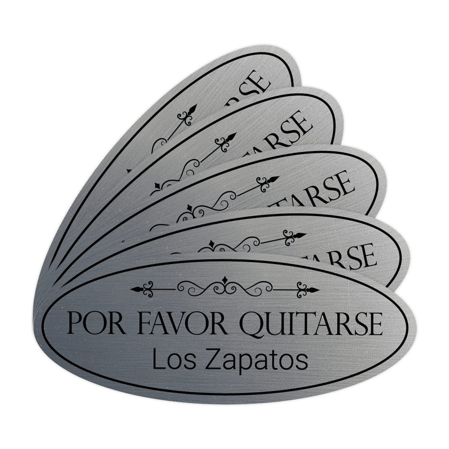 Signs ByLITA Oval Por Favor Quitarse Los Zapatos Thank You Sign ...