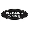 thumbnail image 1 of Signs ByLITA Oval Recycling bin Sign - Laser-Engraved Lettering | Durable ABS Plastic | Vibrant Colors | Powerful Foam Tape (Black) - Medium, 1 of 7