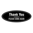thumbnail image 1 of Signs ByLITA Oval thank you please come again with bar Sign (Black) - Medium, 1 of 1