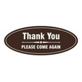 thumbnail image 1 of Signs ByLITA Oval thank you please come again with bar Sign (Dark Brown) - Medium, 1 of 1