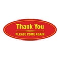 thumbnail image 1 of Signs ByLITA Oval thank you please come again with bar Sign (Red/Yellow) - Large, 1 of 1