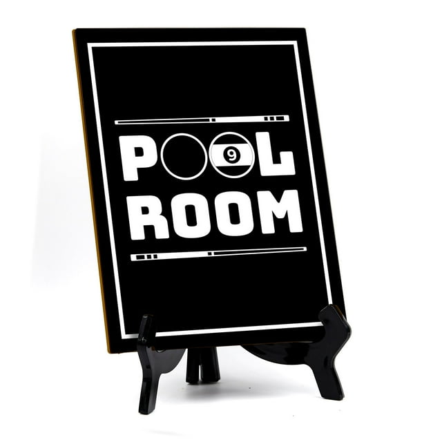 Signs ByLITA Pool Room Table Sign with Acrylic Stand (6x8“) - Walmart.com