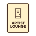 thumbnail image 1 of Signs ByLITA Portrait Round Artist Lounge Door or Wall Sign Easy Installation | Directing Artists & Co-Workers | Music | Concert | Festivals Sign (Ivory/Dark Brown) - Small, 1 of 8