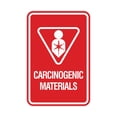thumbnail image 1 of Signs ByLITA Portrait Round Carcinogenic materials Sign (Red) - Small, 1 of 5