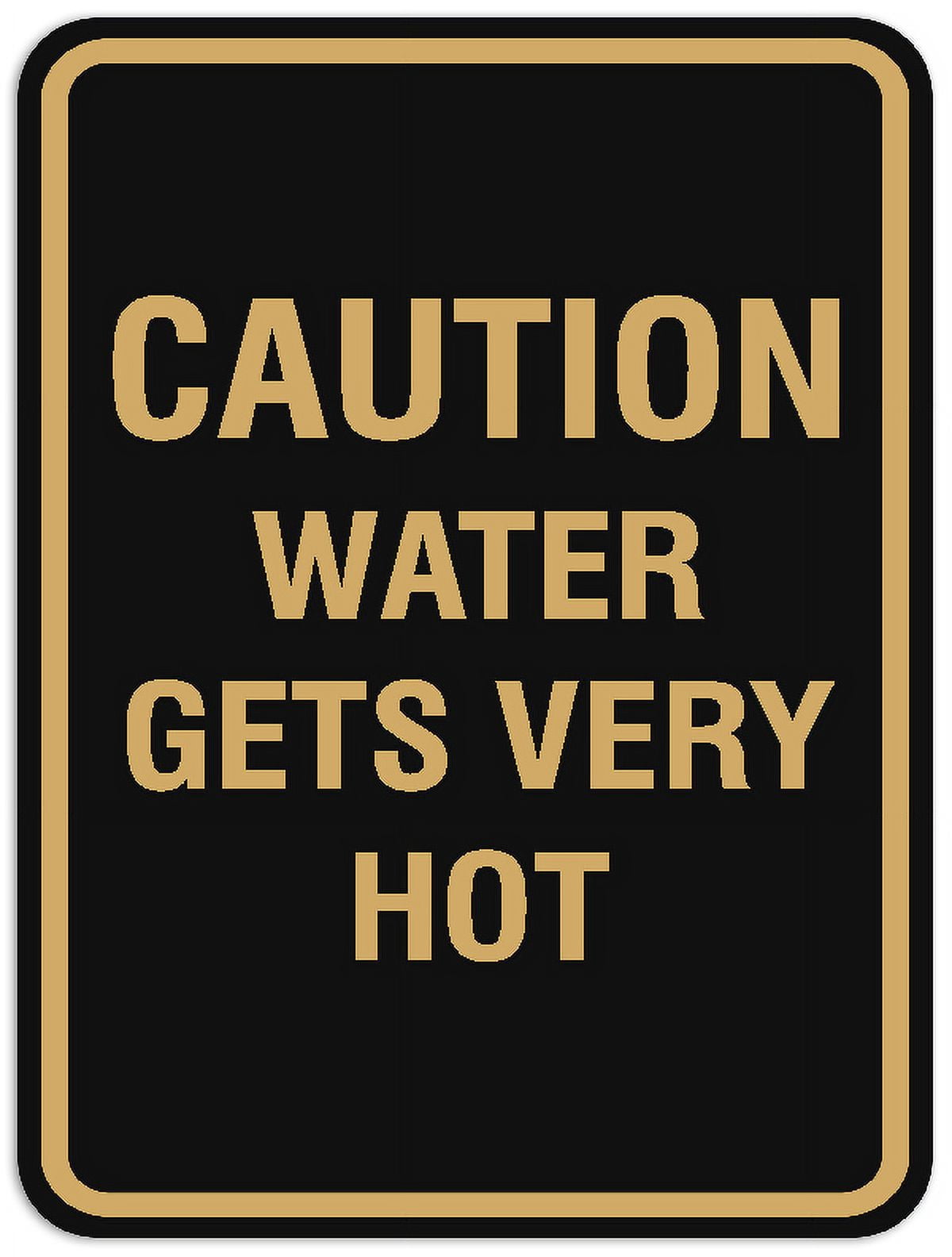 Rundes Warnschild "Caution Hot Surface" Von Signs ByLITA | 15,2x20,3 Cm | Selbstklebend