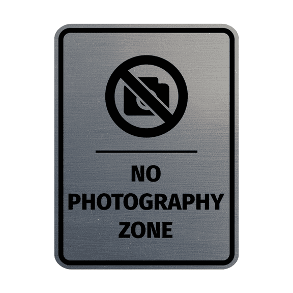 Signs ByLITA Portrait Round Crew Members Only Door or Wall Sign Easy Installation | Directing Artists & Co-Workers | Music | Concert | Festivals Sign (Brushed Silver) - Small