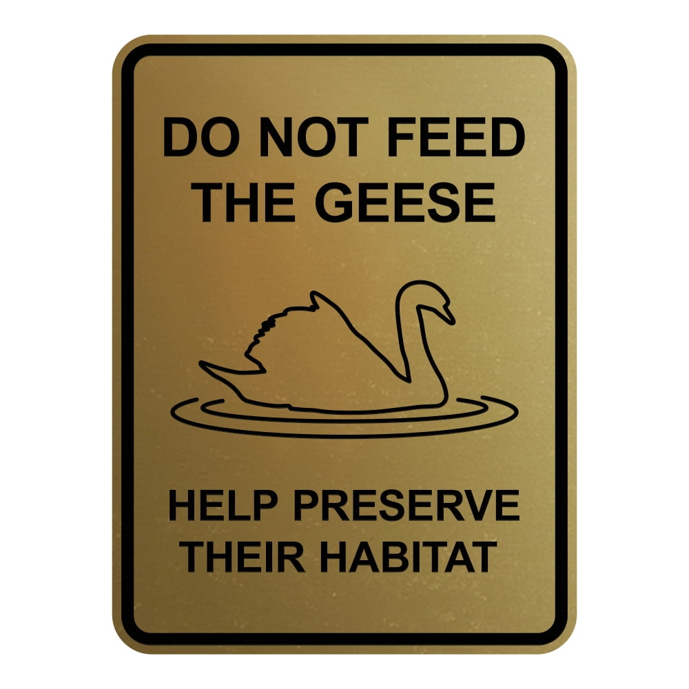 Signs ByLITA Portrait Round Do Not Feed the Geese – Help Preserve Their ...