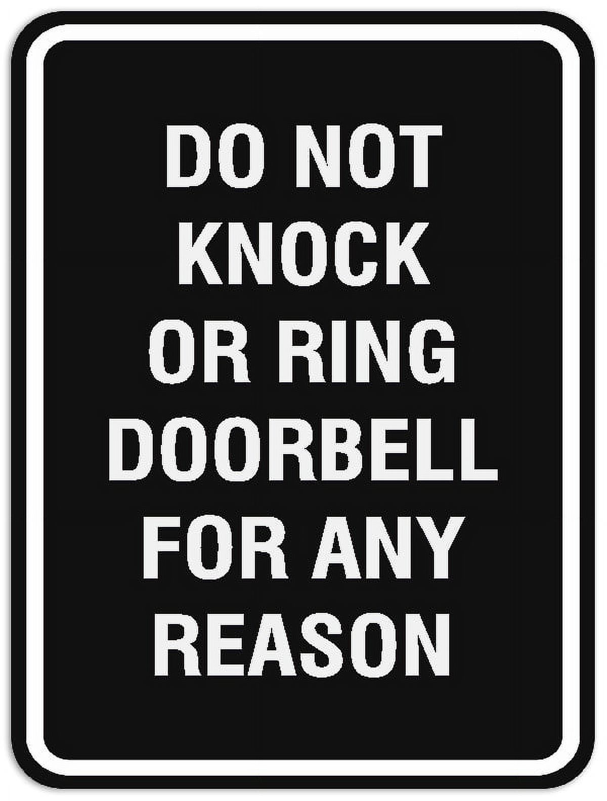 Signs ByLITA Portrait Round Do not knock or ring doorbell Sign - Laser ...