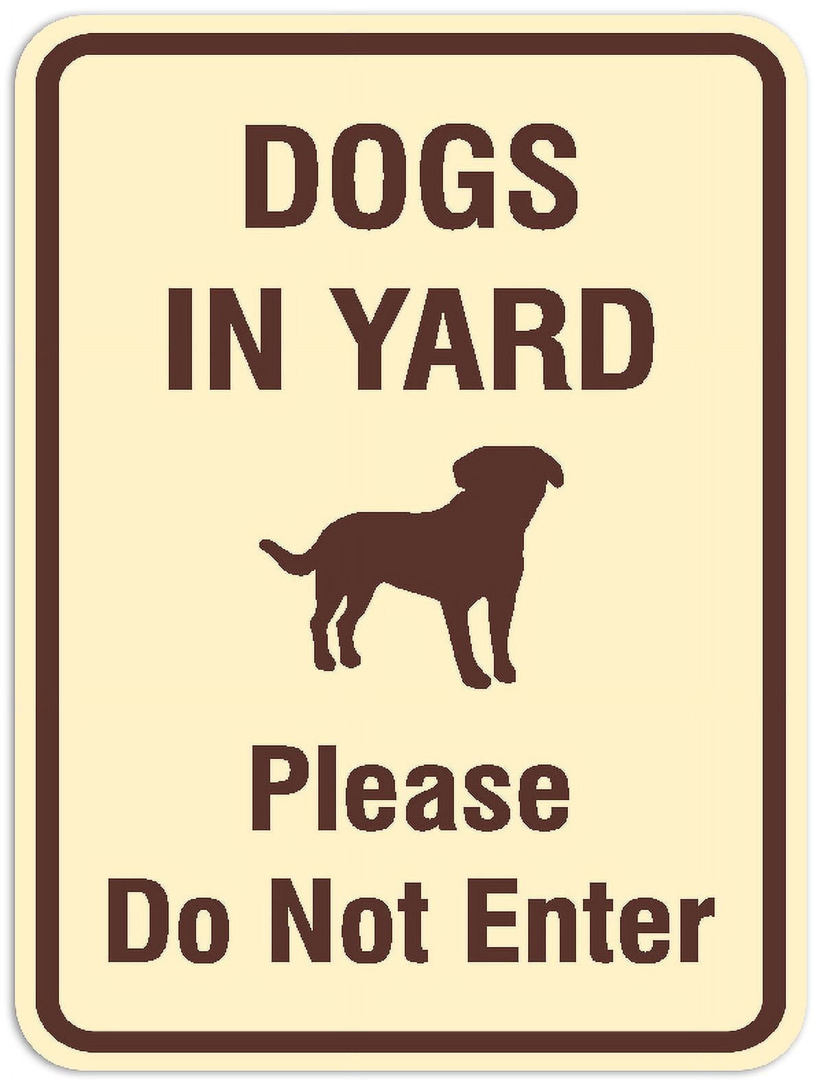 Signs ByLITA Portrait Round Dogs in yard please do not enter Sign ...