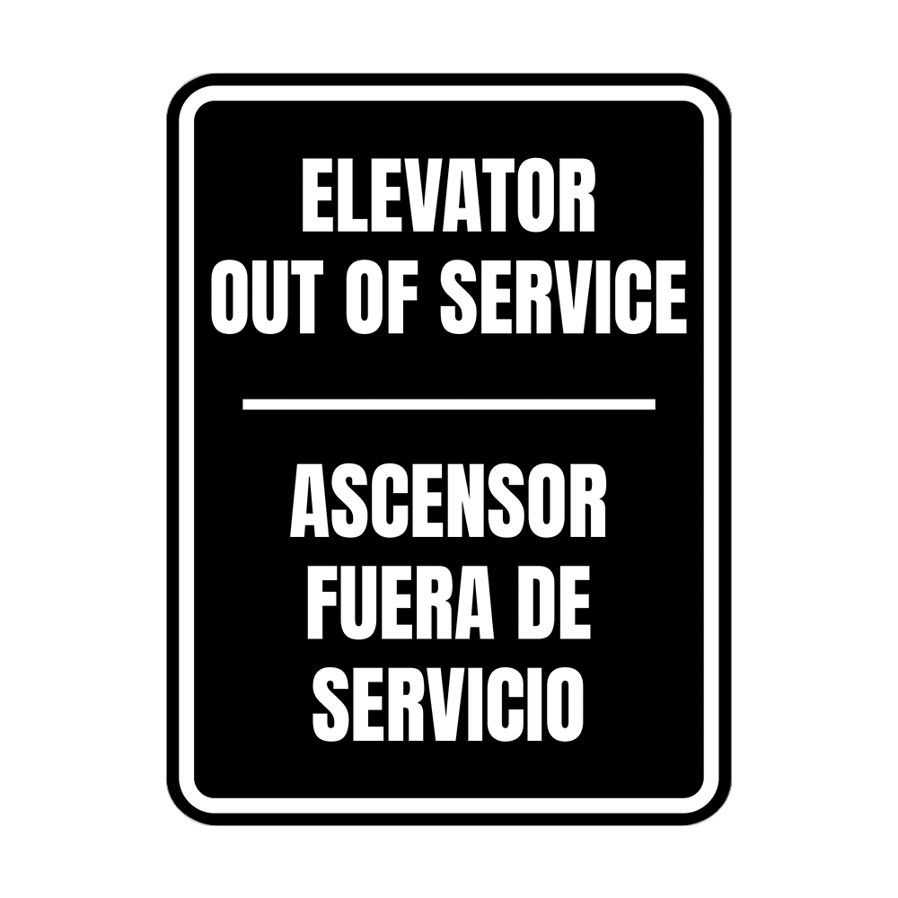 Signs ByLITA Portrait Round Elevator Out Of Service Door or Wall Sign