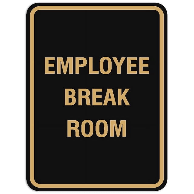 Employee Rounding Sign Signs ByLITA Portrait Round Employee Break Room Sign - Laser-Engraved ...
