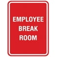 thumbnail image 1 of Signs ByLITA Portrait Round Employee Break Room Sign - Laser-Engraved Lettering | Durable ABS Plastic | Vibrant Colors | Powerful Foam Tape (Red) - Medium, 1 of 2