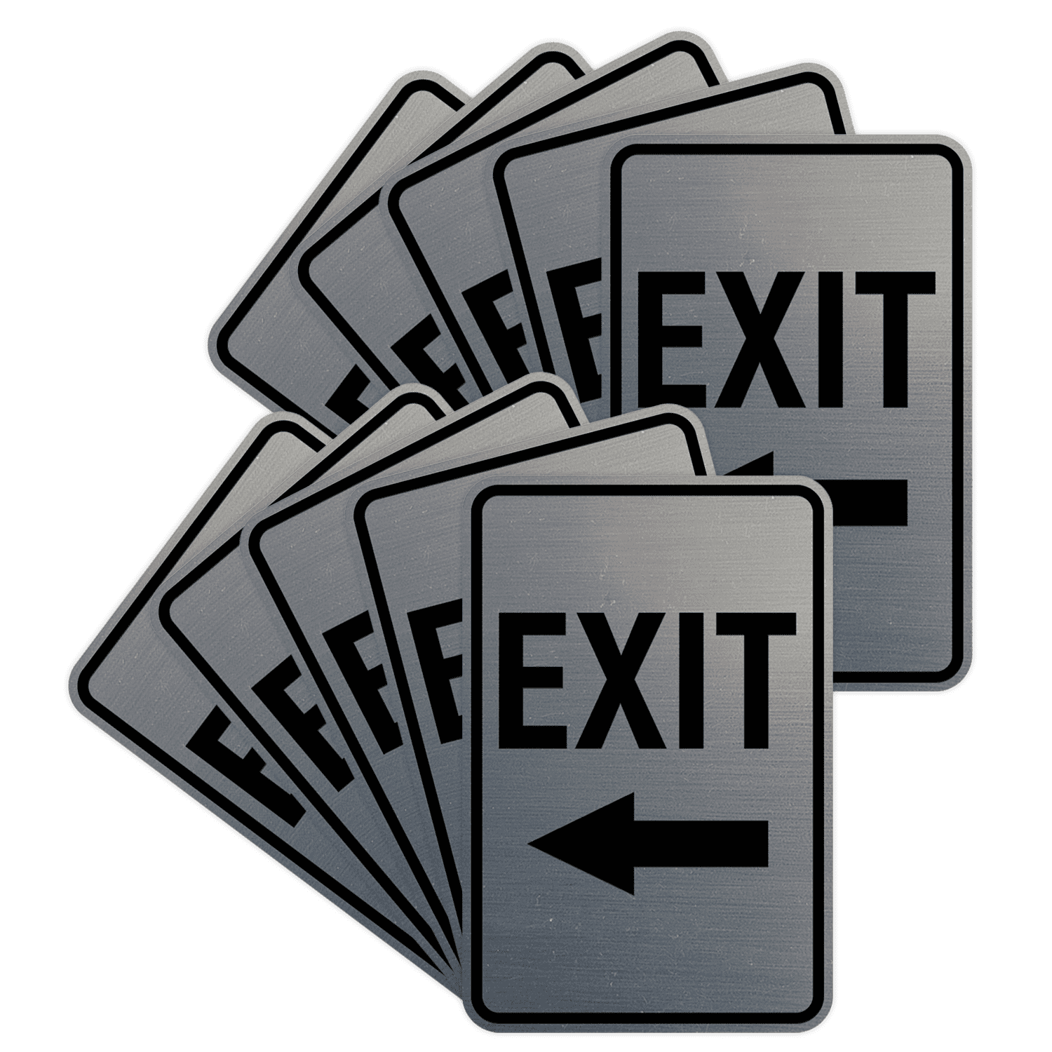 Signs ByLITA Portrait Round Exit Left Arrow Sign with Adhesive Tape ...