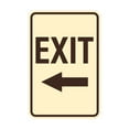thumbnail image 1 of Signs ByLITA Portrait Round Exit Left Arrow Sign with Adhesive Tape (Ivory/Dark Brown) - Medium, 1 of 7