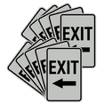 thumbnail image 1 of Signs ByLITA Portrait Round Exit Left Arrow Sign with Adhesive Tape (Lt Gray) - Large (10 Pack), 1 of 7