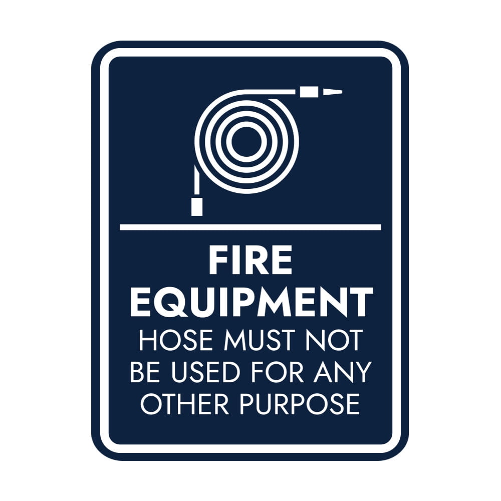 Signs ByLITA Portrait Round Fire Equipment: Hose Must Not Be Used For ...