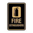 thumbnail image 1 of Signs ByLITA Portrait Round Fire Extinguishers Sign (Black Gold) - Medium, 1 of 5