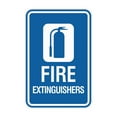 thumbnail image 1 of Signs ByLITA Portrait Round Fire Extinguishers Sign (Blue) - Medium, 1 of 5
