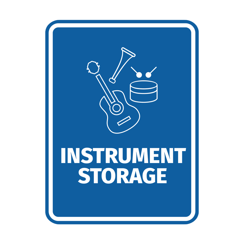 Collect Instrument. Sign Signs ByLITA Portrait Round Instrument Storage Door or Wall Sign Easy ...