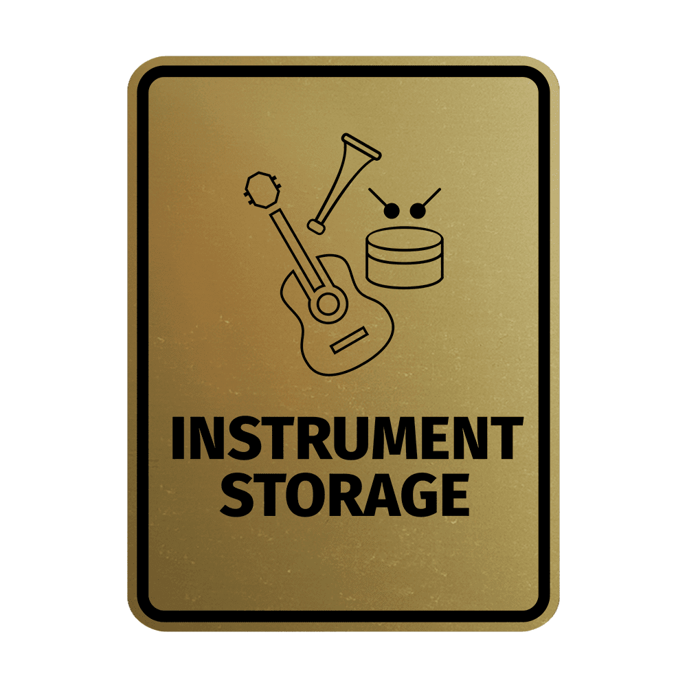 Signs ByLITA Portrait Round Instrument Storage Door or Wall Sign Easy ...