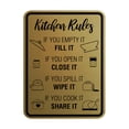 thumbnail image 1 of Signs ByLITA Portrait Round Kitchen Rules If You Empty It Fill It If you Open It Close It If you Spill It Wipe It If You Cook It Share It Sign (Brushed Gold) - Large, 1 of 7