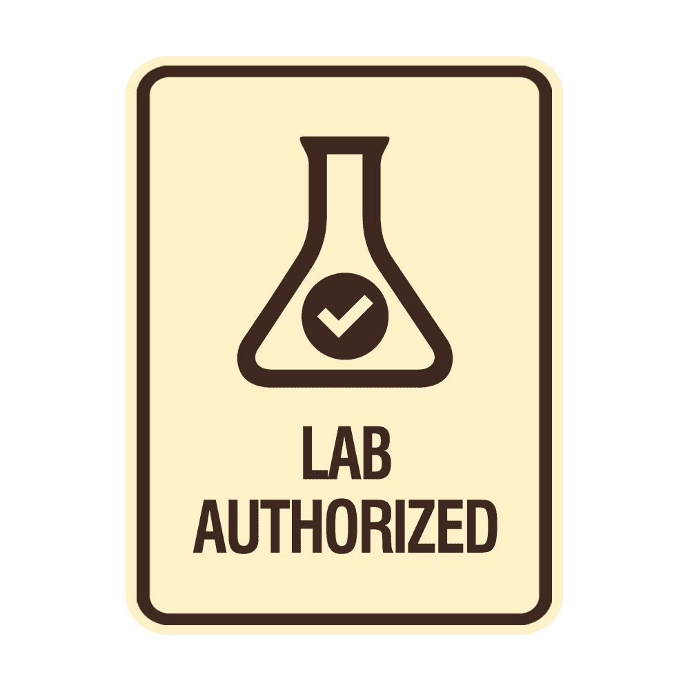 Signs ByLITA Portrait Round Lab Authorized Sign (Ivory/Dark Brown ...