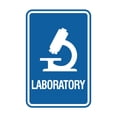 thumbnail image 1 of Signs ByLITA Portrait Round Laboratory Sign (Blue) - Large, 1 of 5