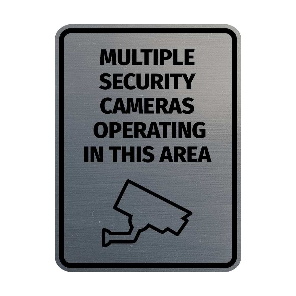 Signs ByLITA Portrait Round Multiple security cameras operating in this ...