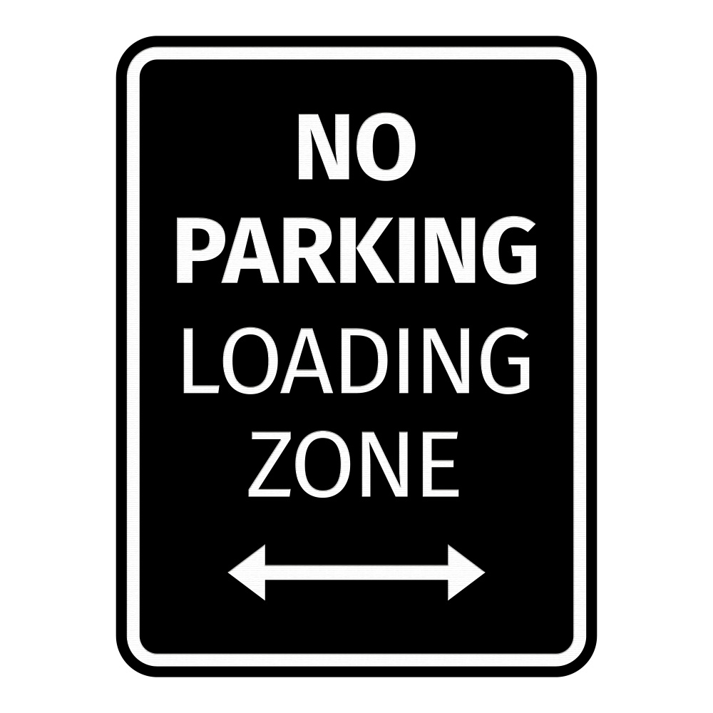 Signs ByLITA Portrait Round No Parking Loading Zone ABS Plastic | Laser ...