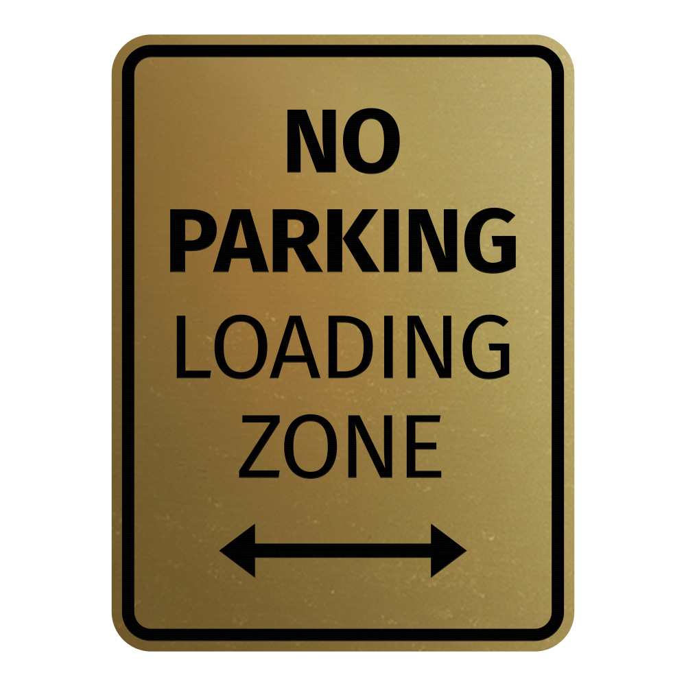 Signs ByLITA Portrait Round No Parking Loading Zone ABS Plastic | Laser ...