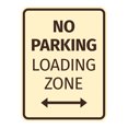 thumbnail image 1 of Signs ByLITA Portrait Round No Parking Loading Zone ABS Plastic | Laser Engraved | Easy Installation | Elegant Design Sign (Ivory/Dark Brown) - Medium, 1 of 7