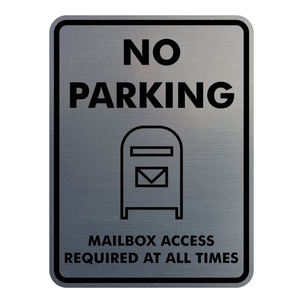 Signs ByLITA Portrait Round No Parking Mailbox Access Required at All