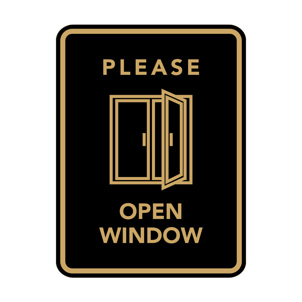Signs ByLITA Portrait Round Please Open Window ABS Plastic | Laser ...