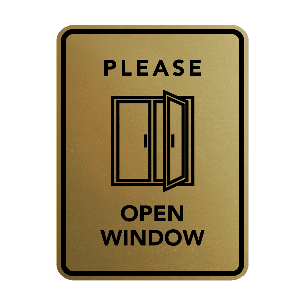 Signs ByLITA Portrait Round Please Open Window ABS Plastic | Laser ...