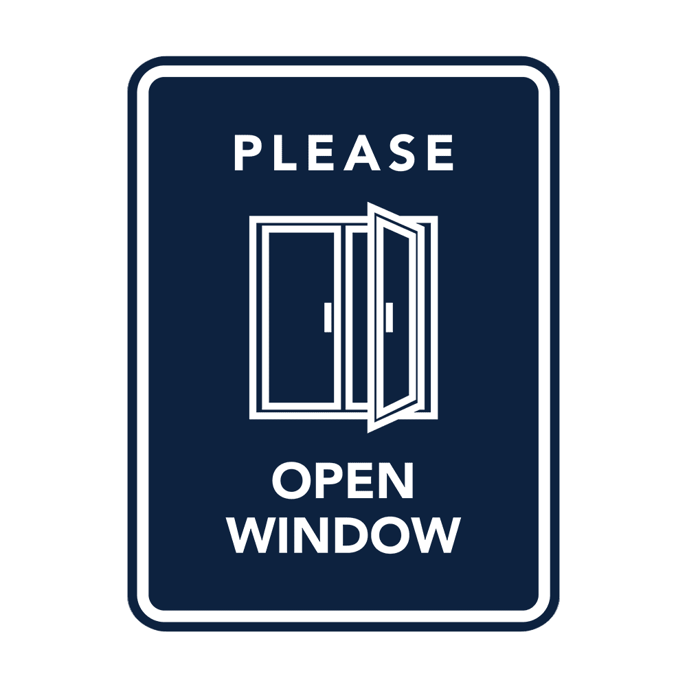 Window Open Printable Sign Signs ByLITA Portrait Round Please Open Window ABS Plastic | Laser ...
