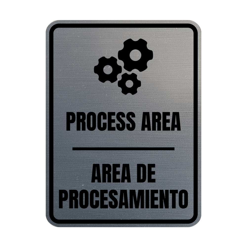 Skip Process Signange Signs ByLITA Portrait Round Process Area Door or Wall Sign | Spanish ...