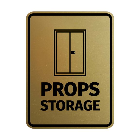 Signs ByLITA Portrait Round Props Storage Door or Wall Sign Easy Installation | Directing Artists & Co-Workers | Music | Concert | Festivals Sign (Brushed Gold) - Medium