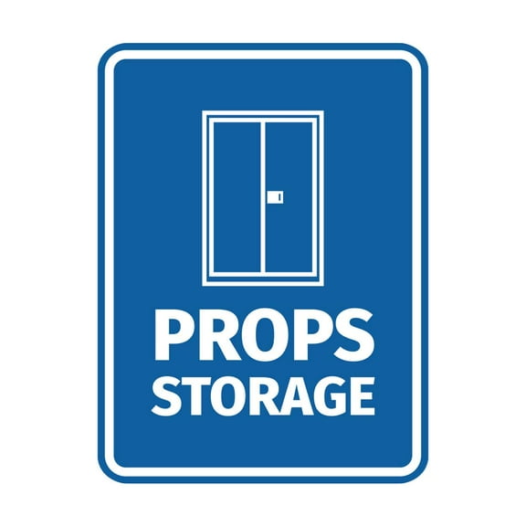 Signs ByLITA Portrait Round Props Storage Door or Wall Sign Easy Installation | Directing Artists & Co-Workers | Music | Concert | Festivals Sign (Blue) - Large