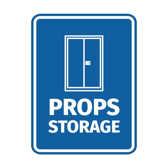 Signs ByLITA Portrait Round Props Storage Door or Wall Sign Easy Installation | Directing Artists & Co-Workers | Music | Concert | Festivals Sign (Blue) - Small