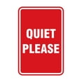 thumbnail image 1 of Signs ByLITA Portrait Round Quiet Please Sign (Red) - Large, 1 of 1