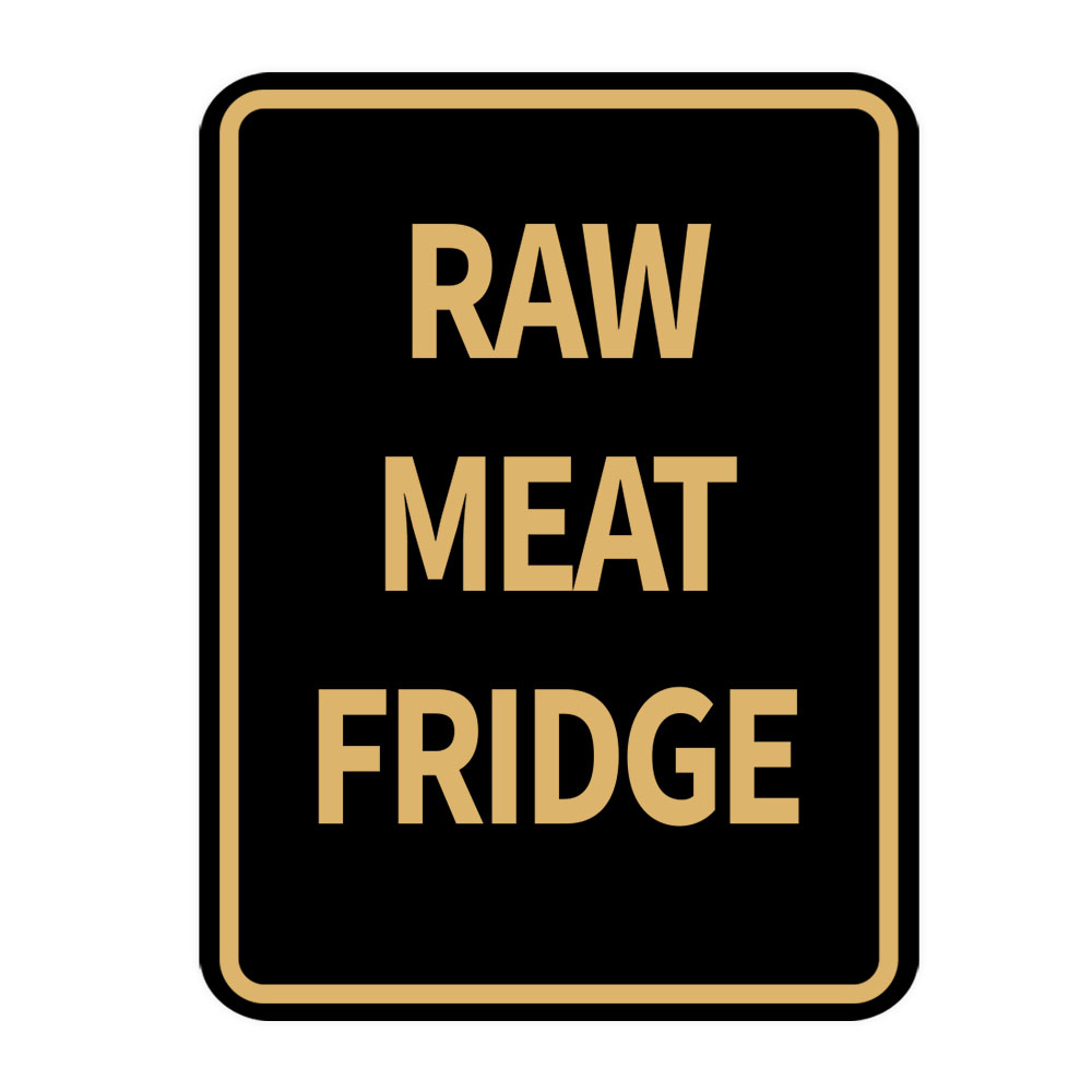 Signs ByLITA Portrait Round Raw Meat Fridge Door or Wall Sign Durable ...