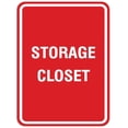 thumbnail image 1 of Signs ByLITA Portrait Round Storage Closet Sign - Laser-Engraved Lettering | Durable ABS Plastic | Vibrant Colors | Powerful Foam Tape (Red) - Large, 1 of 2