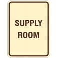 thumbnail image 1 of Signs ByLITA Portrait Round Supply Room Sign - Laser-Engraved Lettering | Durable ABS Plastic | Vibrant Colors | Powerful Foam Tape (Ivory/Dark Brown) - Medium, 1 of 2