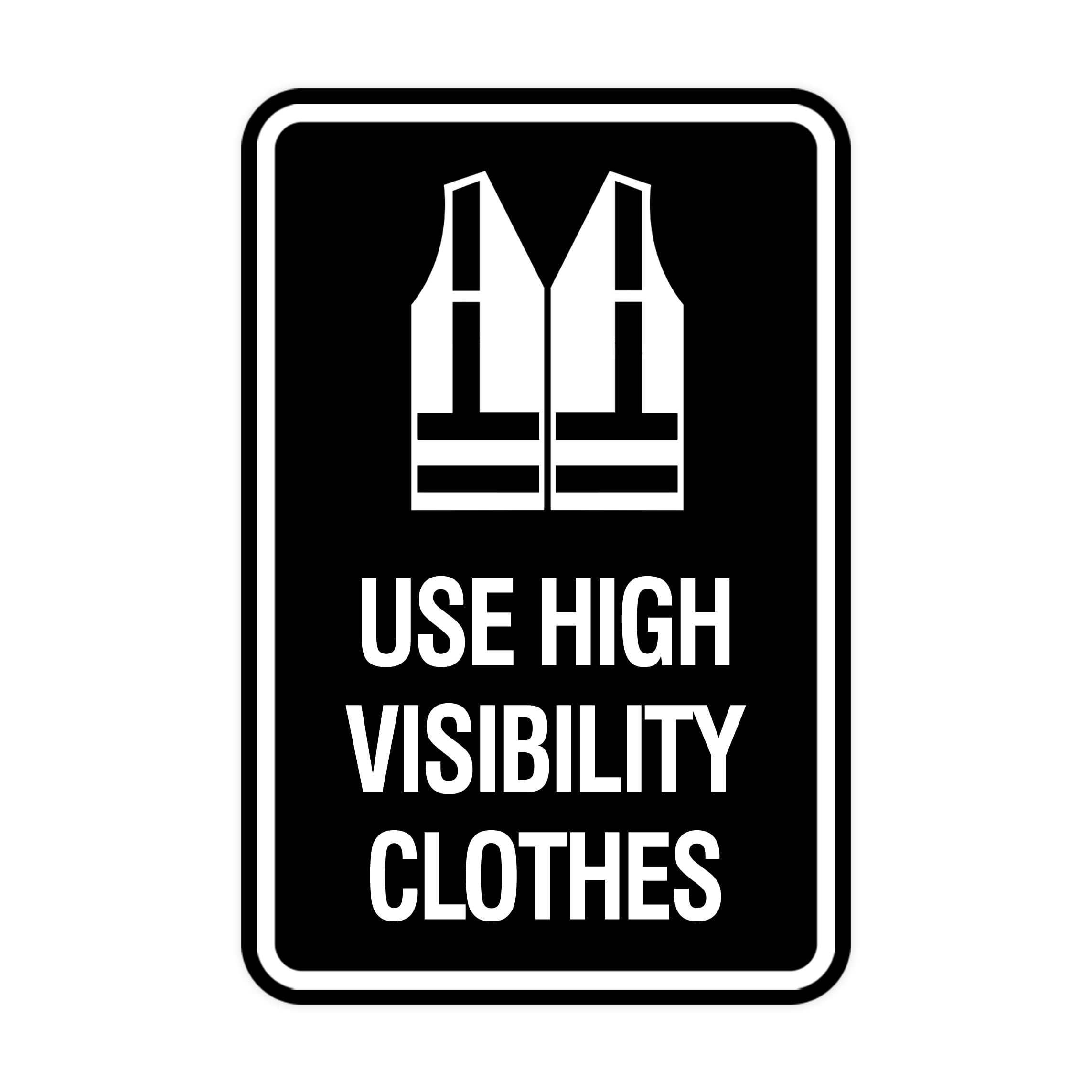 Photo inspiration: Visual Reference: Signs Bylita Portrait Round Use High Visibility Clothes Sign Black